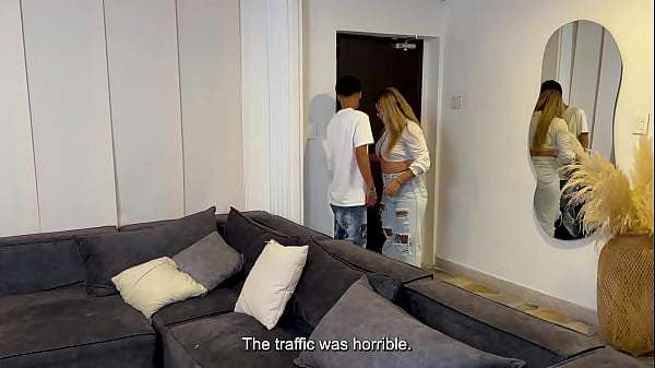 Colombian blonde MILF fucks her stepson’s nerdy best friend while her husband is not at home! Karensleent, Pipeboy, Danyel Mast